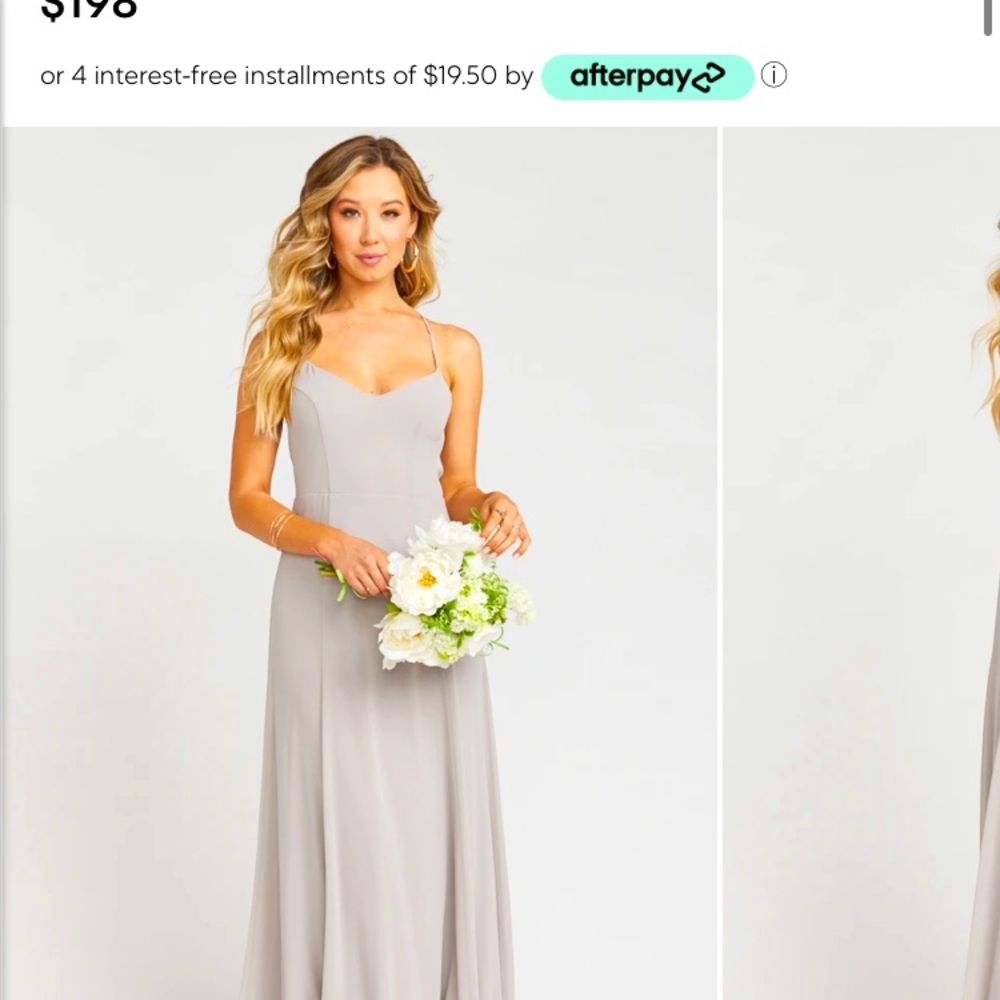Show me your mumu Godshaw Goddess dress dove grey